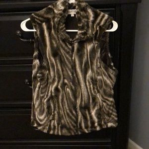 Faux fur vest